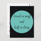 Klinkt net zo snuff en half zo stoffig briefkaart (Voorkant / Achterkant)