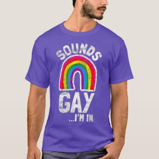 Klinkt op Im in LGB Pride Gift Rainbow T-shirt