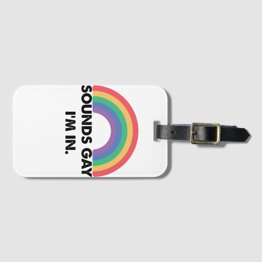 Klinkt op Im in regenboogpride Month Gay Bagagelabel (Voorkant (horizontaal))