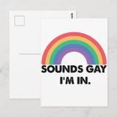 Klinkt op Im in regenboogpride Month Gay Briefkaart (Voorkant / Achterkant)