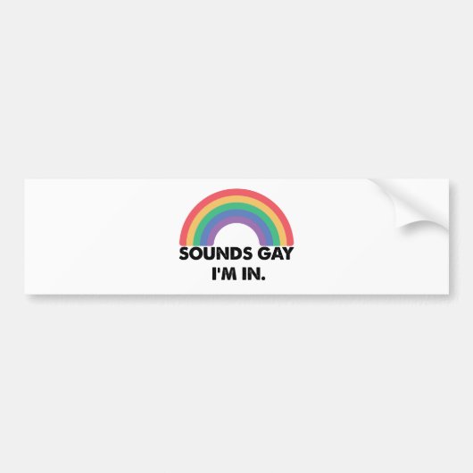Klinkt op Im in regenboogpride Month Gay Bumpersticker (Voorkant)