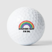 Klinkt op Im in regenboogpride Month Gay Golfballen (Voorkant)