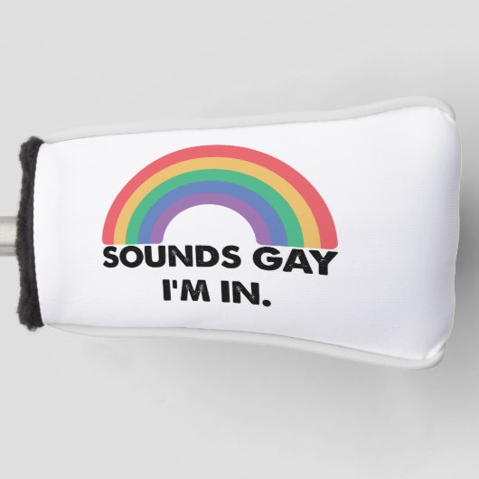 Klinkt op Im in regenboogpride Month Gay Golfheadcover (Voorkant)