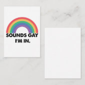 Klinkt op Im in regenboogpride Month Gay Notitiekaartje (Voorkant / Achterkant)