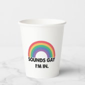 Klinkt op Im in regenboogpride Month Gay Papieren Bekers (Voorkant)