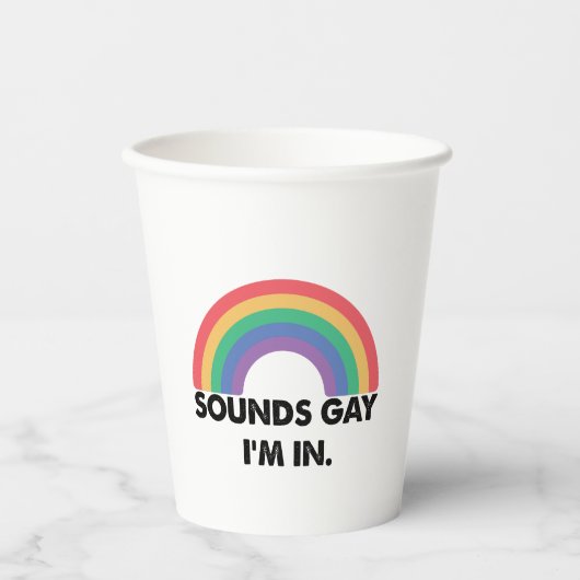 Klinkt op Im in regenboogpride Month Gay Papieren Bekers (Voorkant)