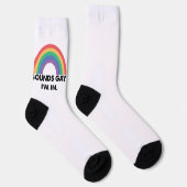 Klinkt op Im in regenboogpride Month Gay Sokken (Rechts)
