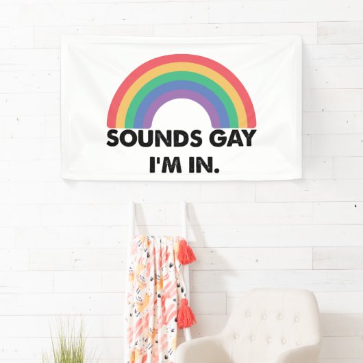 Klinkt op Im in regenboogpride Month Gay Spandoek (Insitu)
