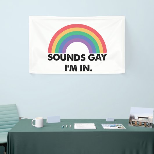 Klinkt op Im in regenboogpride Month Gay Spandoek (Beurs)
