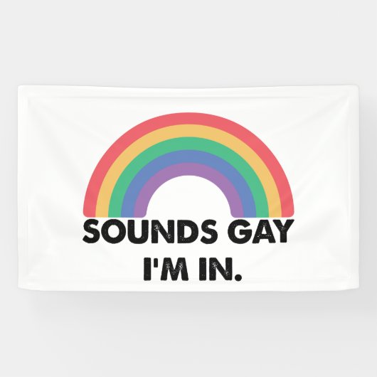 Klinkt op Im in regenboogpride Month Gay Spandoek (Horizontaal)