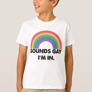 Klinkt op Im in regenboogpride Month Gay T-shirt