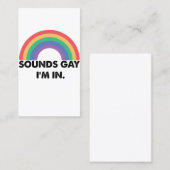 Klinkt op Im in regenboogpride Month Gay Visitekaartje (Voorkant / Achterkant)