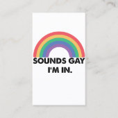Klinkt op Im in regenboogpride Month Gay Visitekaartje (Voorkant)