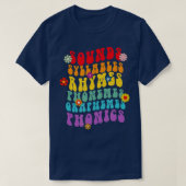 Klinkt Syllables Rhymes fonemes Science of Readin T-shirt (Design voorkant)