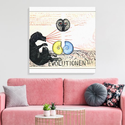 Klint - Evolution No. 5, Group VI, abstracte kunst Canvas Afdruk (Insitu (Woonkamer))