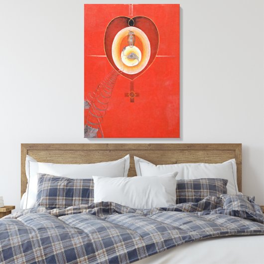 Klint - The Dove, nr. 08 Canvas Afdruk (Insitu (Slaapkamer))