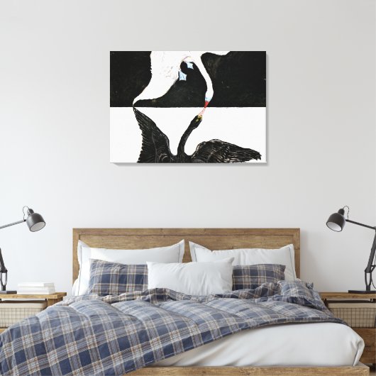 Klint - The Swan, No. 01, Group 1X SUN Canvas Afdruk (Insitu (Slaapkamer))