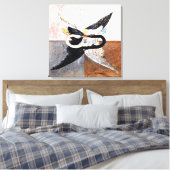 Klint - The Swan, nr. 24, Groep 1X SUW Canvas Afdruk (Insitu (Slaapkamer))