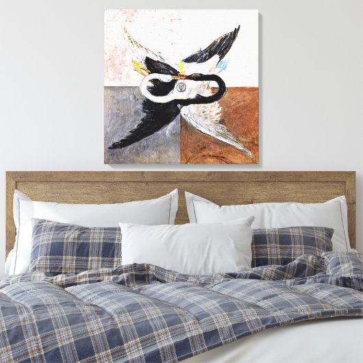 Klint - The Swan, nr. 24, Groep 1X SUW Canvas Afdruk (Insitu (Slaapkamer))