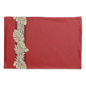 Kliphangende Hawaiiaanse Monstera-blad Rood Kussensloop (Achterkant)