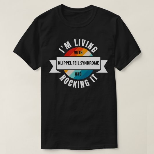 Klippel Feil Syndrome Bewustzijn met hersenen T-shirt (Design voorkant)