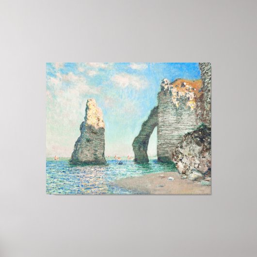 Klippen bij Étretat ,Claude Monet Canvas Afdruk (Voorkant)