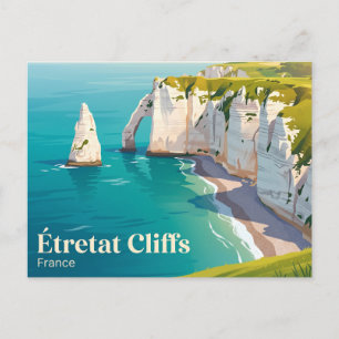 Klippen van Étretat, Normandië Frankrijk Briefkaart