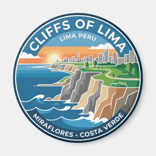 Klippen van Lima Peru Magneet (Voorkant)