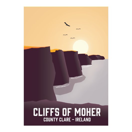 Klippen van Moher County Clare, Ierland. Foto Afdruk (Voorkant)