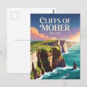 Klippen van Moher Ierland Briefkaart (Voorkant / Achterkant)