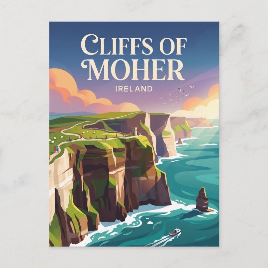 Klippen van Moher Ierland Briefkaart (Voorkant)