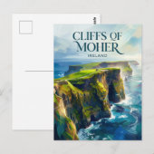 Klippen van Moher Ierland Briefkaart (Voorkant / Achterkant)