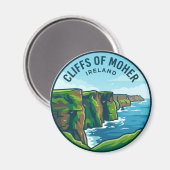 Klippen van Moher Ierland Magneet (Voorkant / Achterkant)