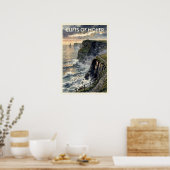 Klippen van Moher Ierland Reis uit het verleden Poster (Keuken)
