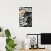 Klippen van Moher Ierland Reis uit het verleden Poster (Thuiskantoor)