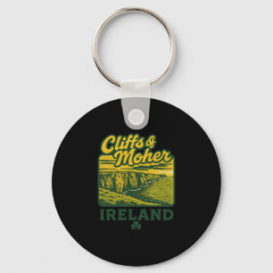 Klippen Van Moher Ierland Retro Vakantie Landmark Sleutelhanger