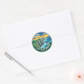 Klippen van Moher Ierland Ronde Sticker (Envelop)