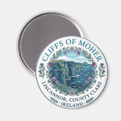 Klippen van Moher, Liscannor, County Clare, Ierlan Magneet (Voorkant / Achterkant)