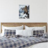 Klippen van Moher Zee Stapel Eenzaamheid Canvas Afdruk (Insitu (Slaapkamer))