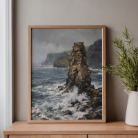 Klippen van Moher Zee Stapel Eenzaamheid