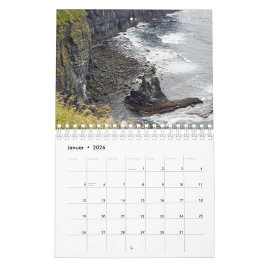 Klippen von Moher   12 Blickwinkel Kalender (Jan 2026)