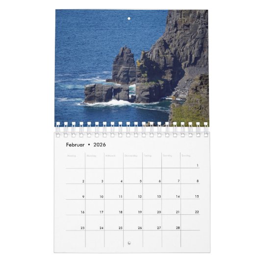 Klippen von Moher   12 Blickwinkel Kalender (Feb 2026)