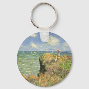 Klippenwandeling bij Pourville door Claude Monet Sleutelhanger