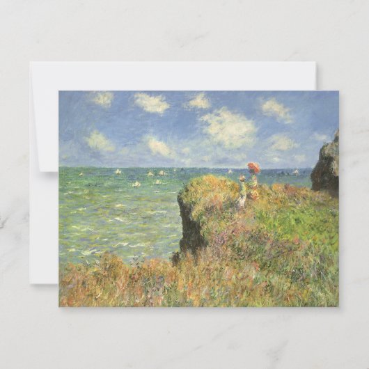 Klippenwandeling bij Pourville van Claude Monet (Voorkant)