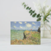 Klippenwandeling bij Pourville van Claude Monet (Staand voorkant)