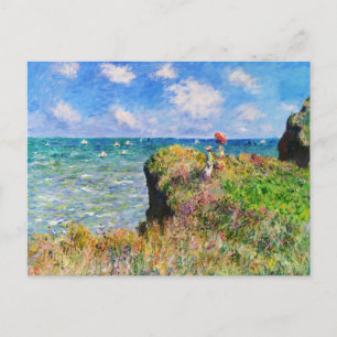 Klippenwandeling bij Pourville van Claude Monet Briefkaart