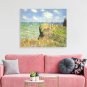 Klippenwandeling bij Pourville van Claude Monet Canvas Afdruk (Insitu (Woonkamer))