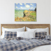 Klippenwandeling bij Pourville van Claude Monet Canvas Afdruk (Insitu (Slaapkamer))
