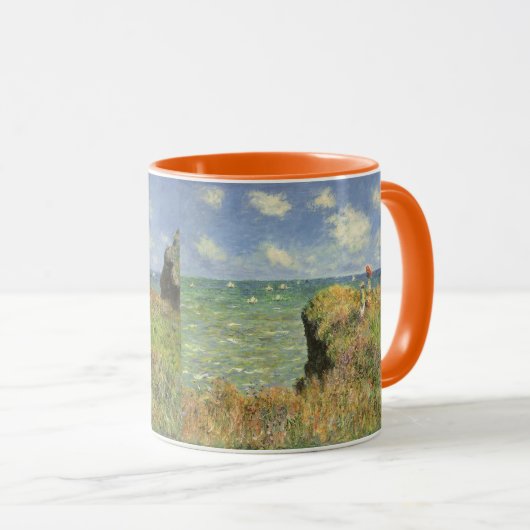 Klippenwandeling bij Pourville van Claude Monet Mok (Voorkant rechts)