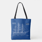 Klipper-schip Flying Cloud - ontwerp ABD Tote Bag (Achterkant)